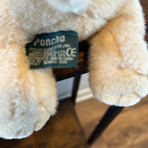 Russ Berrie PONCHO Pug Dog Plush Bulldog Retired Beige Stuffed Animal - Picture 3 of 6